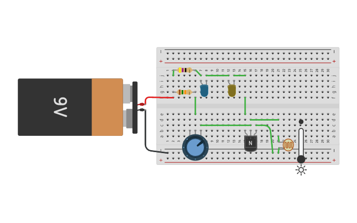 Circuit design SENSOR DE LUZ - Tinkercad