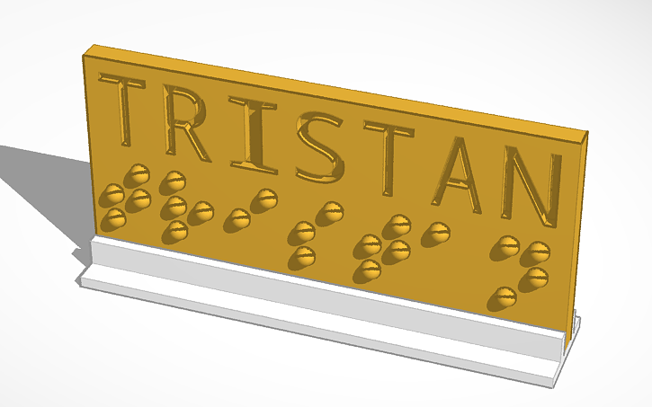 3D design Nameplate | Tinkercad