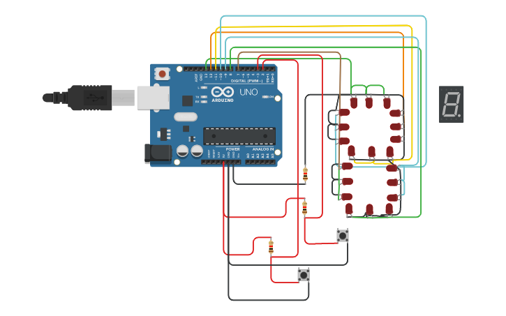 Circuit design Practica 7 s | Tinkercad