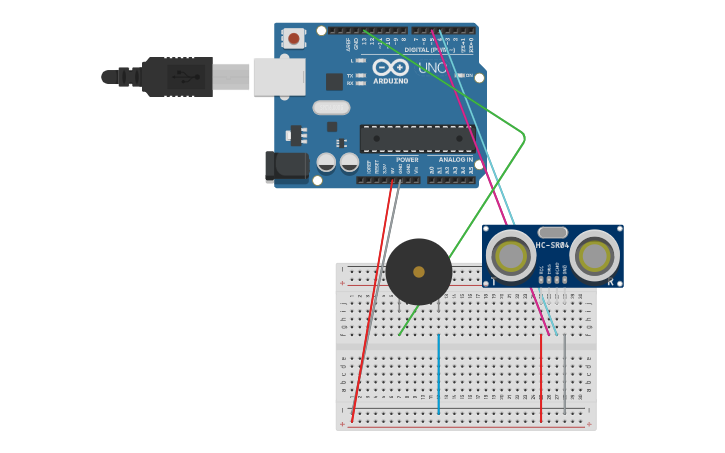 Circuit design Reverse parking sensor Circuit Diagram