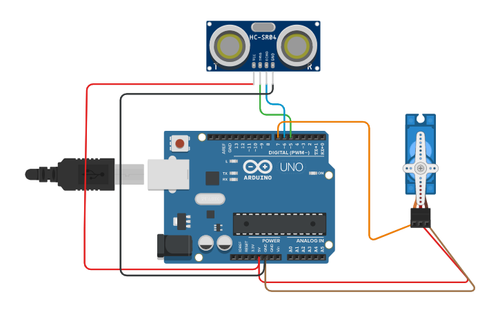 Circuit design ULTRASONICO - Tinkercad