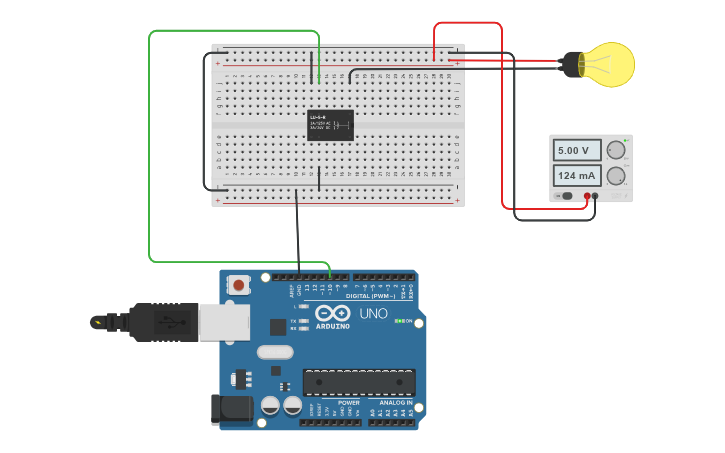 Spdt Relay Arduino Circuit design Relé SPDT 17 - Tinkercad