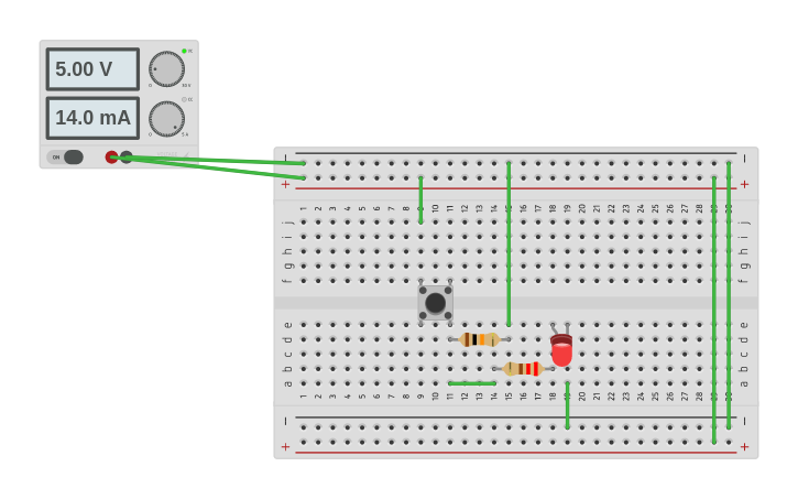 Circuit design Button | Tinkercad