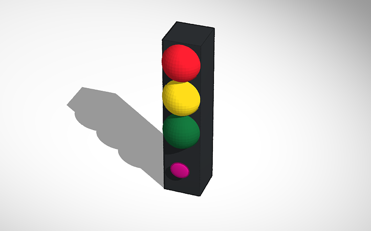 3D design Traffic Lights - Tinkercad