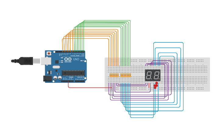 Circuit Design Contador Tinkercad