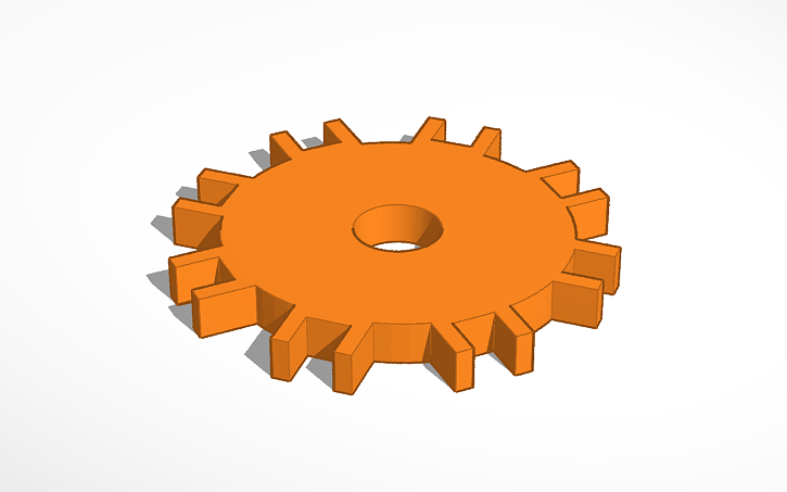 Cad Rendered 3 Cogs 3D design Middle Cog - Tinkercad