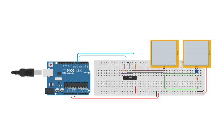 Circuit design Power DC/AC converter - Tinkercad