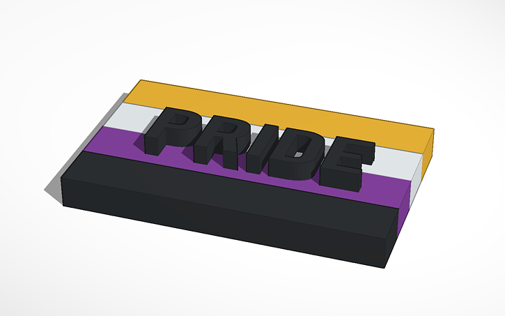 Nonbinary Pride Flag Tinkercad