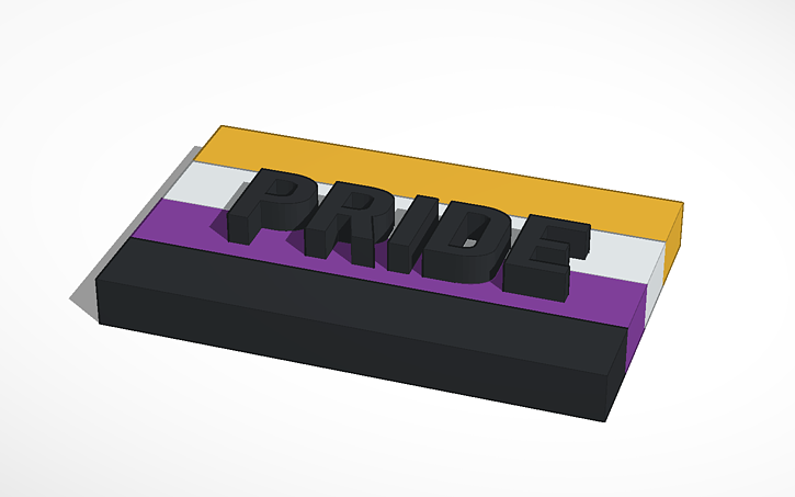 Nonbinary Pride Flag Tinkercad Nonbinary Pride Flag Tinkercad