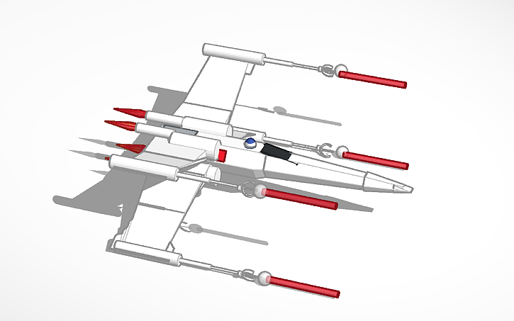 3D design X-Wing - Tinkercad