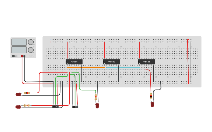 Half Subtractor Tinkercad