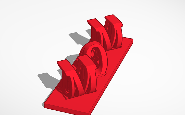 3D design MOM & DAD NAME FILPS - Tinkercad