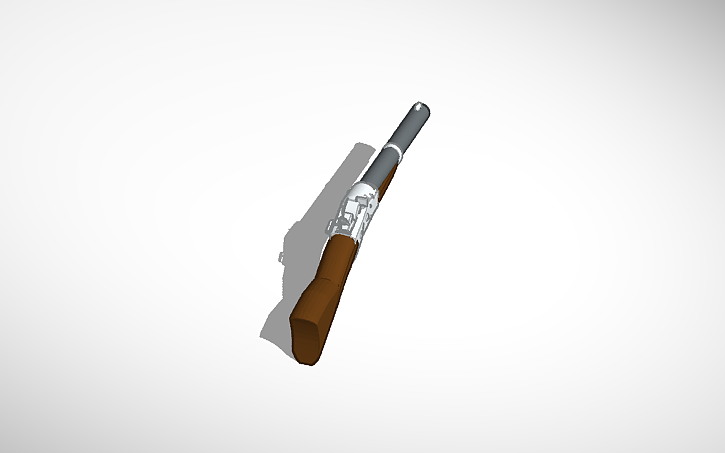 3D design Remington rolling block rifle - Tinkercad