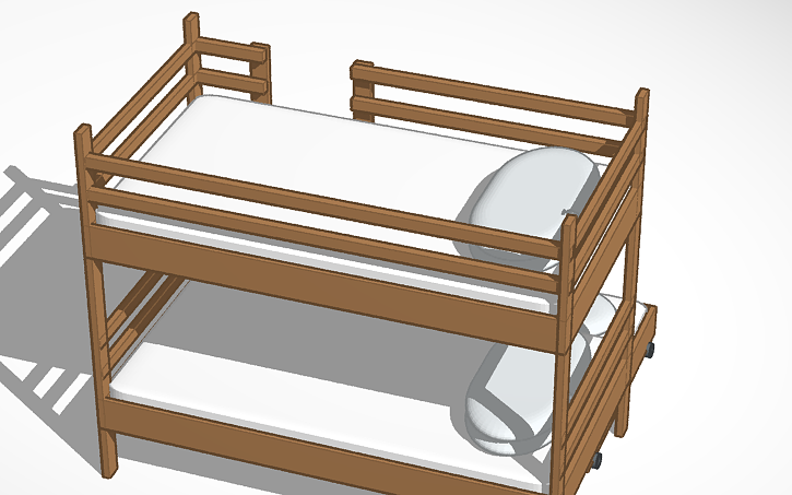 3D design Bunk Bed - Tinkercad