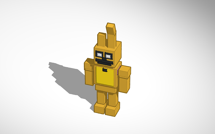 3D design 8-bit Springtrap - Tinkercad