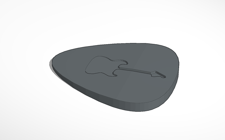 3D design Guitar Pick - Tinkercad