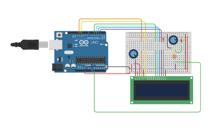 Circuit design NTC Temp - Tinkercad