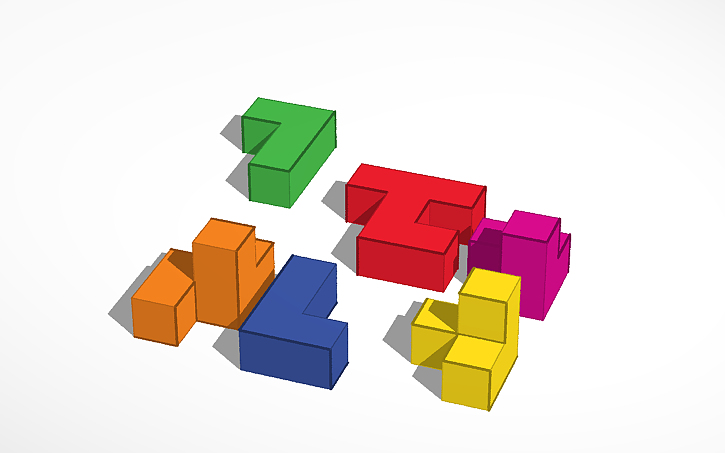 3D design Puzzle Cube Dissasembled | Tinkercad