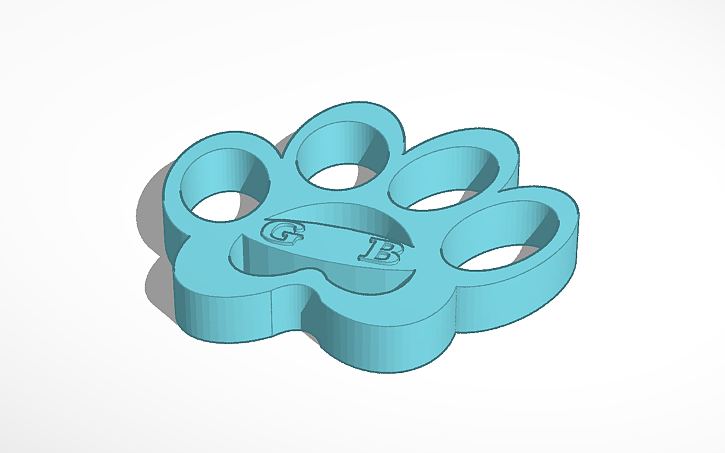 3D design huella - Tinkercad