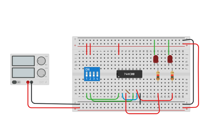 Circuit design RSFF Circuit | Tinkercad
