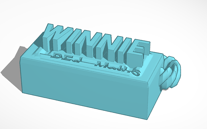 3D Design Name Plate Navy Tinkercad