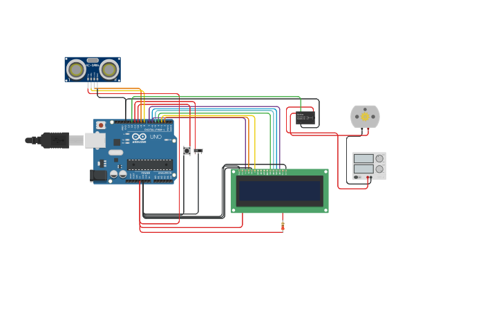 Circuit design Automated Watering System - Tinkercad