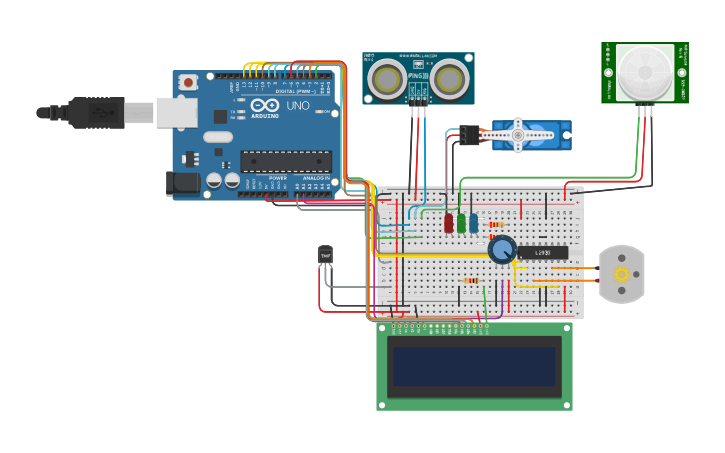 Circuit design IOT PROJECT HOME AUTOMATION - Tinkercad