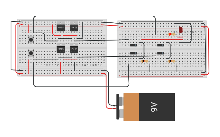 Circuit design XOR Gate | Tinkercad