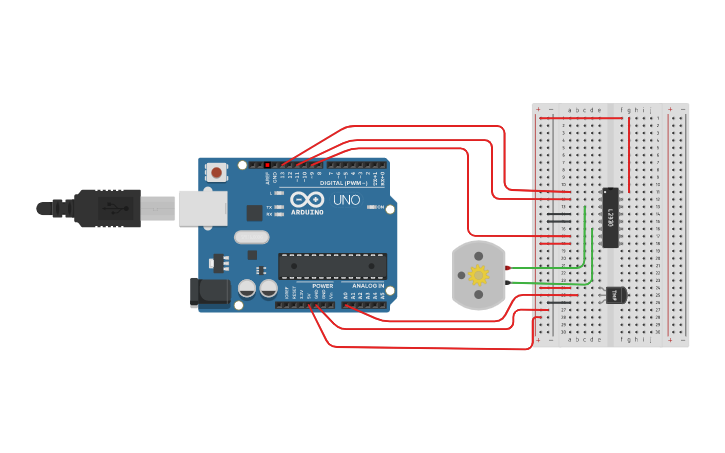 Circuit design Temperature sensor | Tinkercad