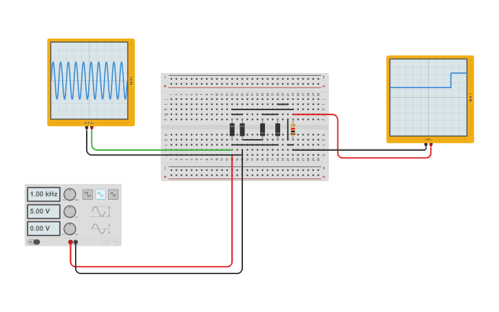 Circuit design Full Wave rectifier | Tinkercad