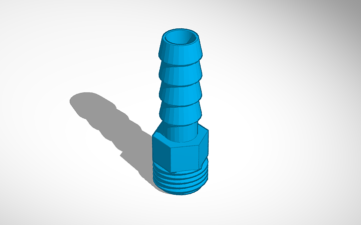 3D design Smaller Hose Barb - Tinkercad