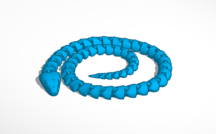 3D Design Articulated Snake Tinkercad 3d-design-articulated-snake-tinkercad