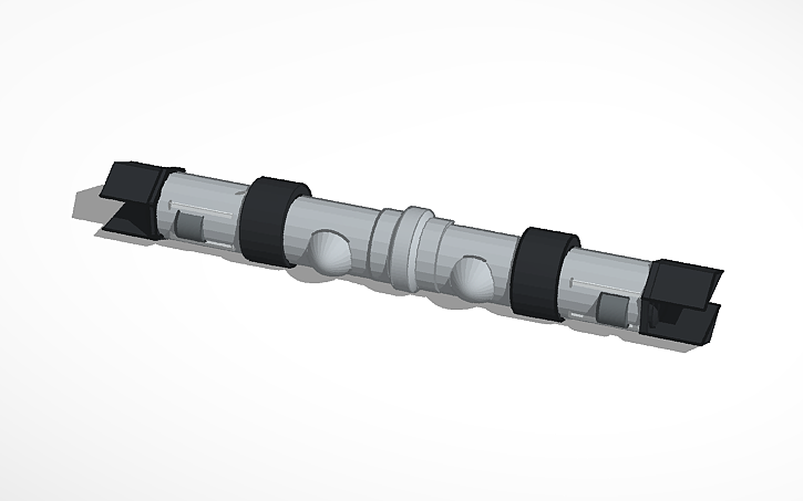 3D design custom split saber and kiber crystal - Tinkercad