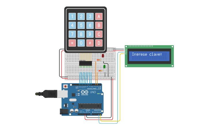 Circuit design LCD - Tinkercad