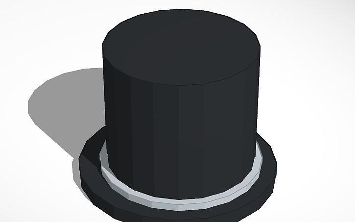 3D design Gtag top hat - Tinkercad