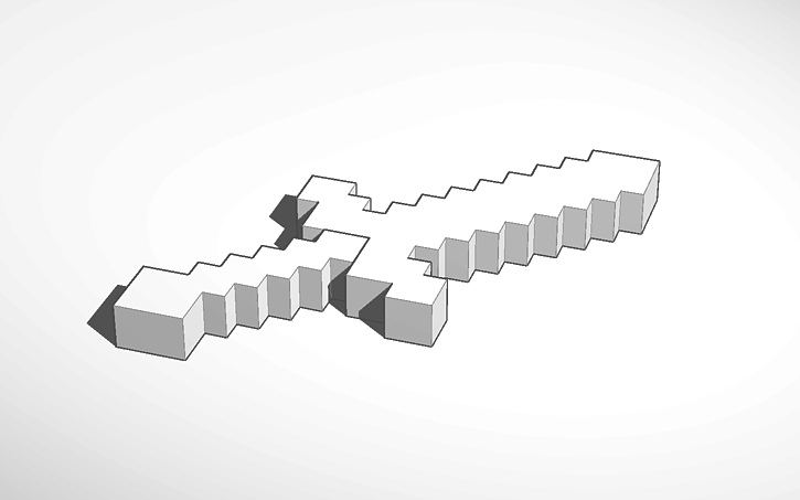 53 Minecraft Schwert Tinkercad