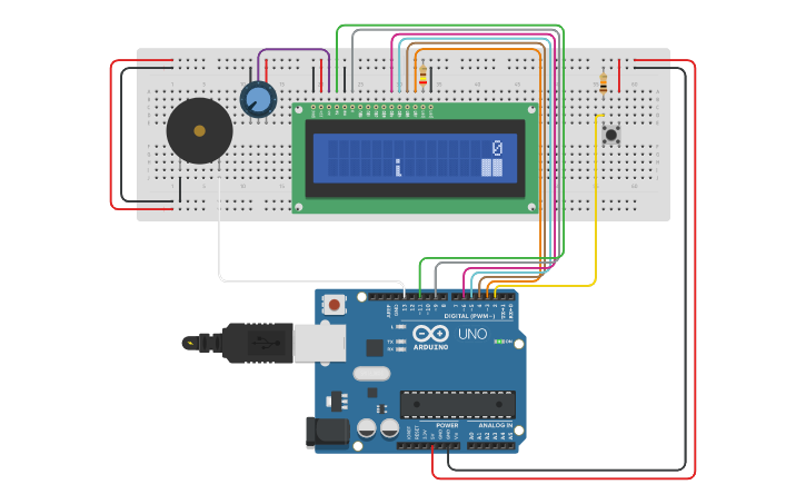 Circuit design fugir animal - Tinkercad