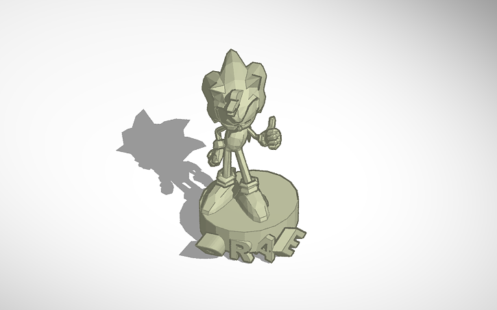3D design Drae the hedgehog - Tinkercad