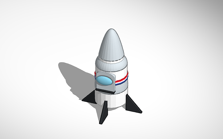 3D design Rocket ship 2 | Tinkercad