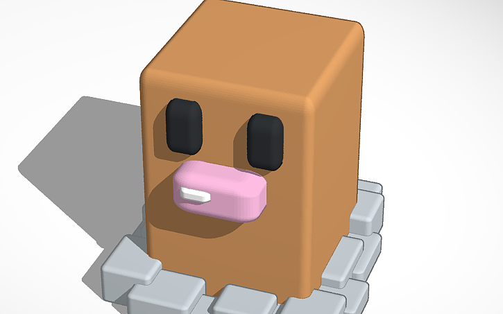 3D design diglet pokemon quest - Tinkercad