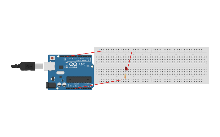 Circuit design Blinking led | Tinkercad