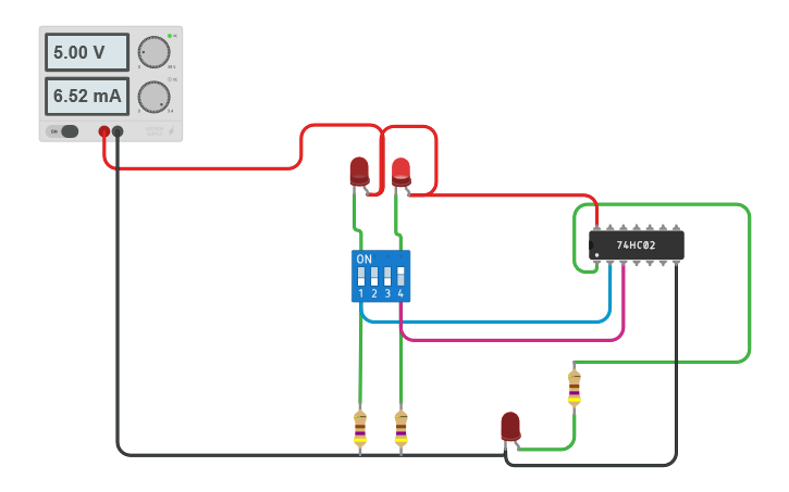 Circuit Design Nor Tinkercad 1352