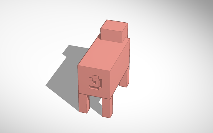 3D design Minecraft Pig | Tinkercad