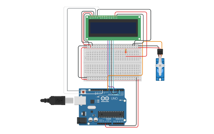 Circuit design Guía 25 Proyectos electronicos - Tinkercad