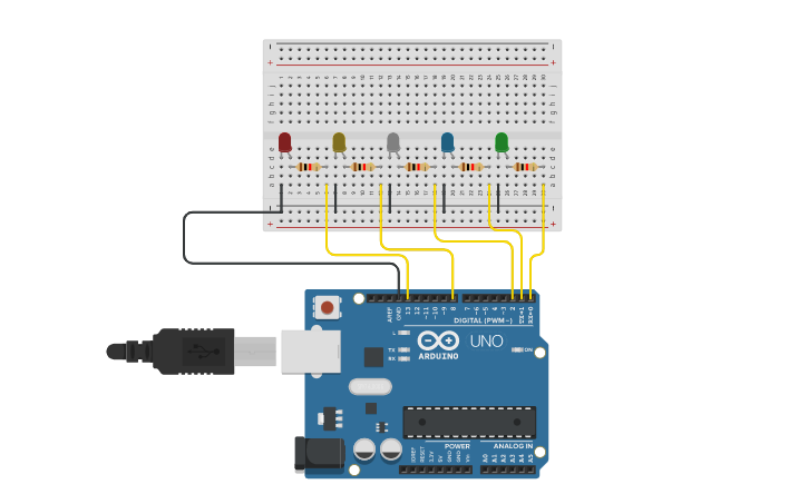 Circuit design LED FLASHER - Tinkercad