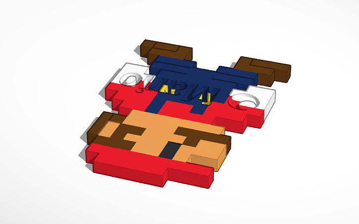 3D design Pixel Mario - Tinkercad