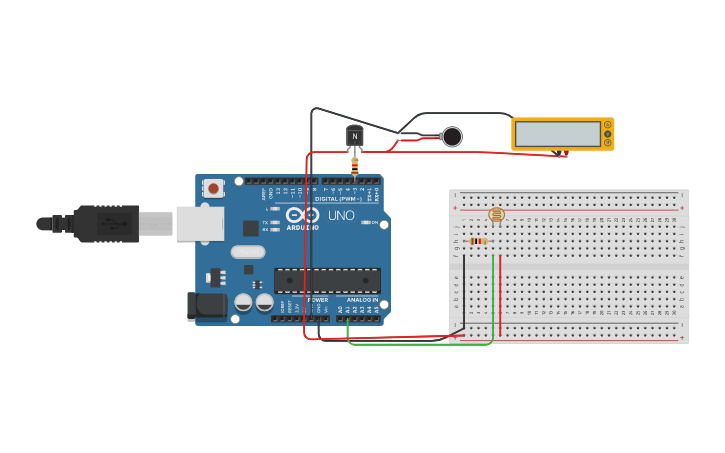 Circuit design Light Sensor - Tinkercad