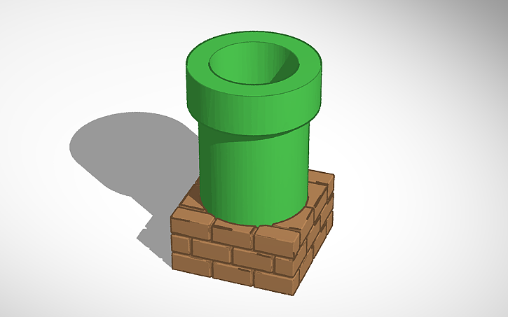 3D design mario pipe planter | Tinkercad