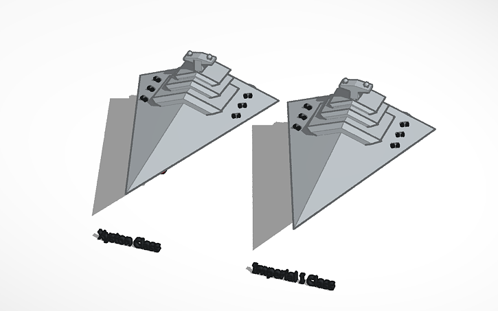 Star Wars Imperial I Class Xyston Class Star Destroyers Tinkercad