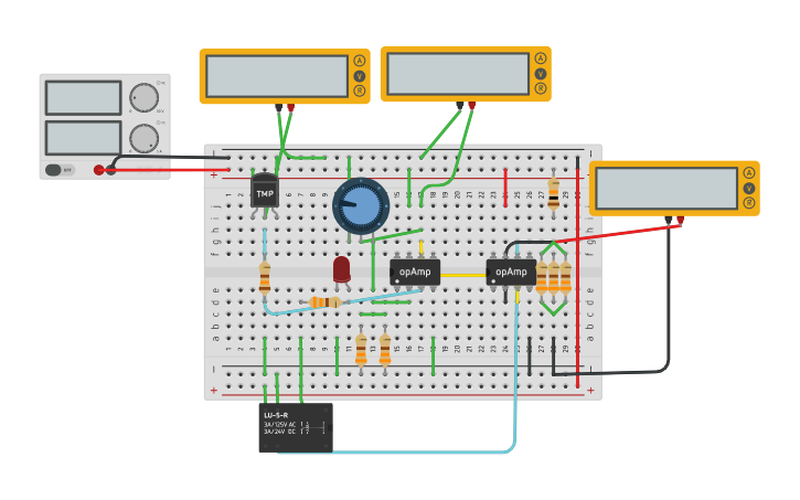 Circuit design LED LM35 FIXED | Tinkercad